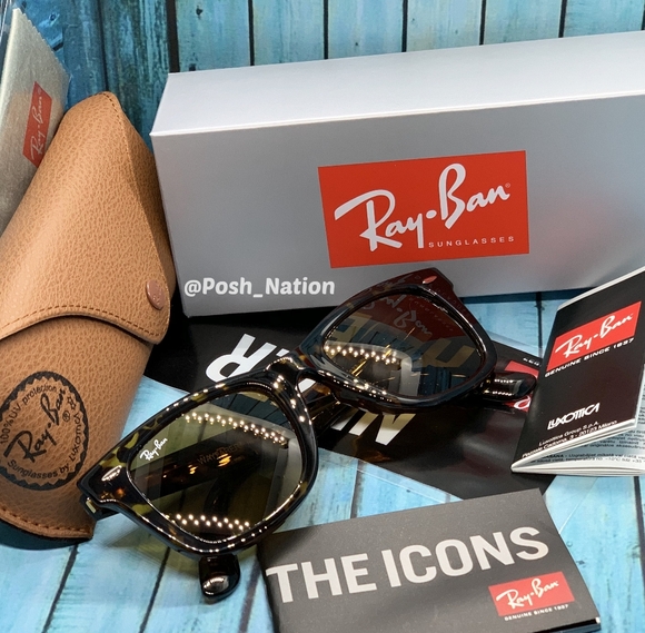 FREE SHIPPING Ray-Ban Wayfarer Tortoise Brown RB2140 New - Picture 4 of 13